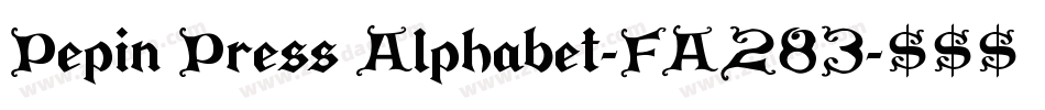 Pepin Press Alphabet-FA283字体转换